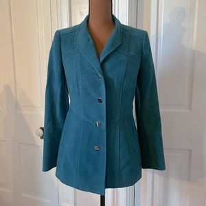 Etcetera women’s luxury teal blazer hip length jacket